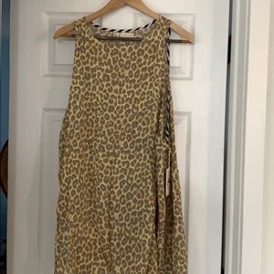 Animal print dress, rusty